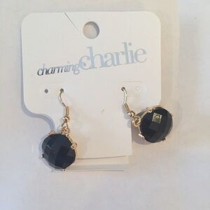 NWT Charming Charlie Black Earrings